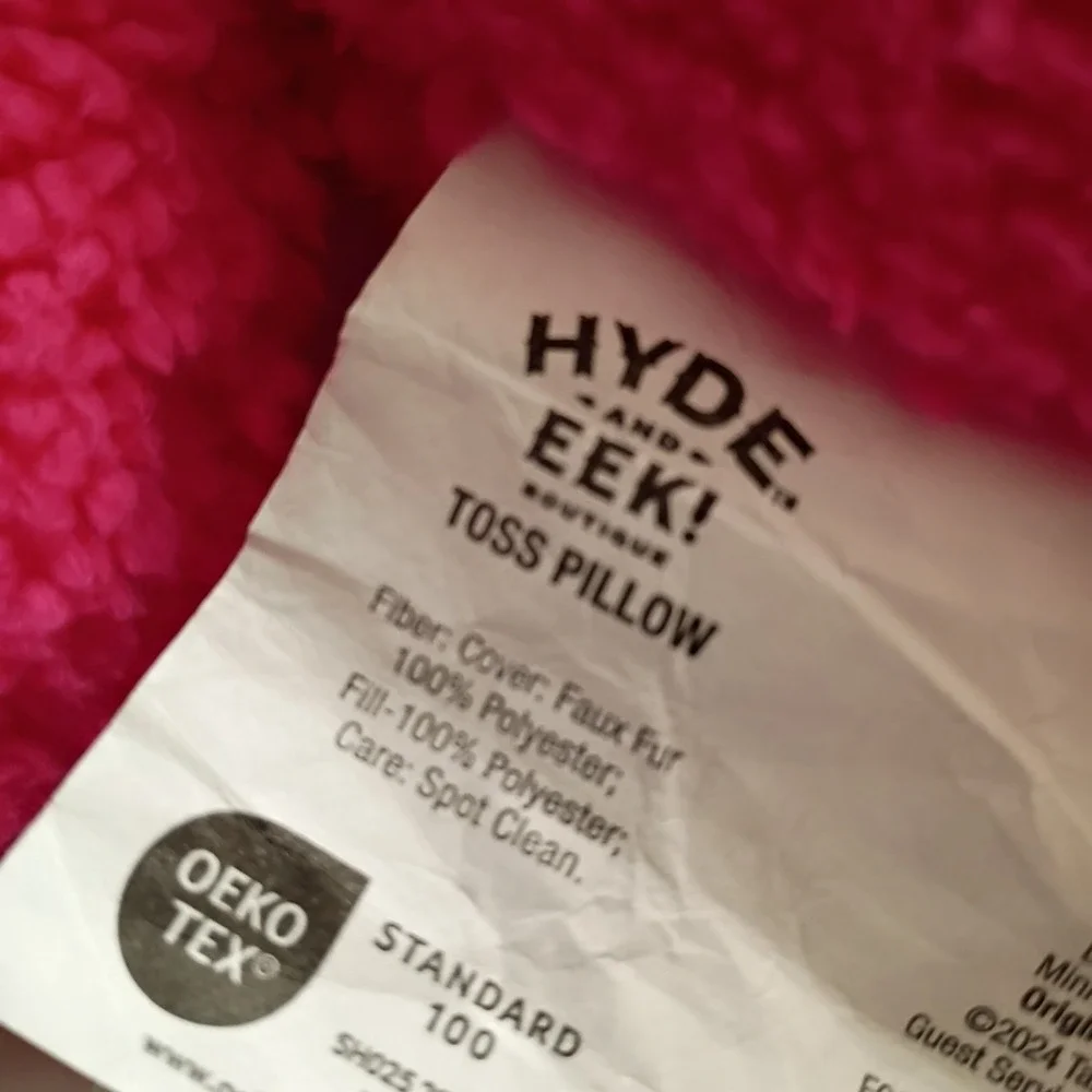Target 2024 Hyde and Eek! Ghost Faux Shearling Halloween Throw Pillow Green Pink